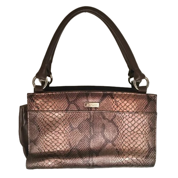 MICHE Snakeskin Embossed MAGNETIC SHELL ONLY for the Classic Bag Bronze Black - Picture 1 of 5